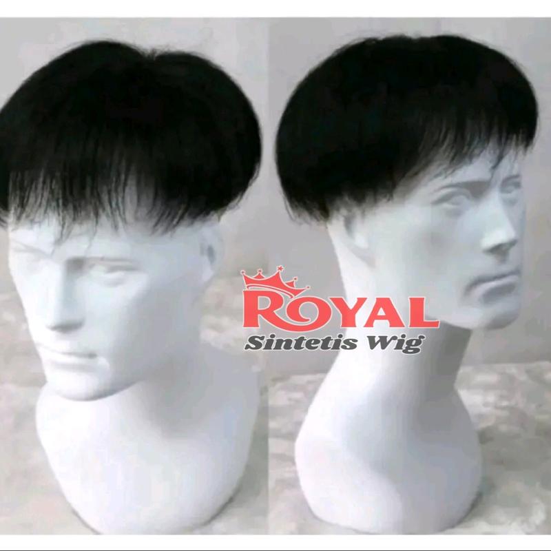 WIG PRIA PENDEK / TOUPEE TUTUP BOTAK / WIG RAMBUT PENUTUP KEBOTAKAN 5