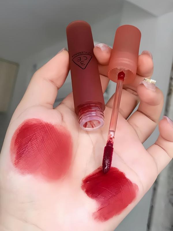 Son kem lì 3ce sepia màu đỏ nâu gạch (son tint 3ce blur water tint màu sepia)