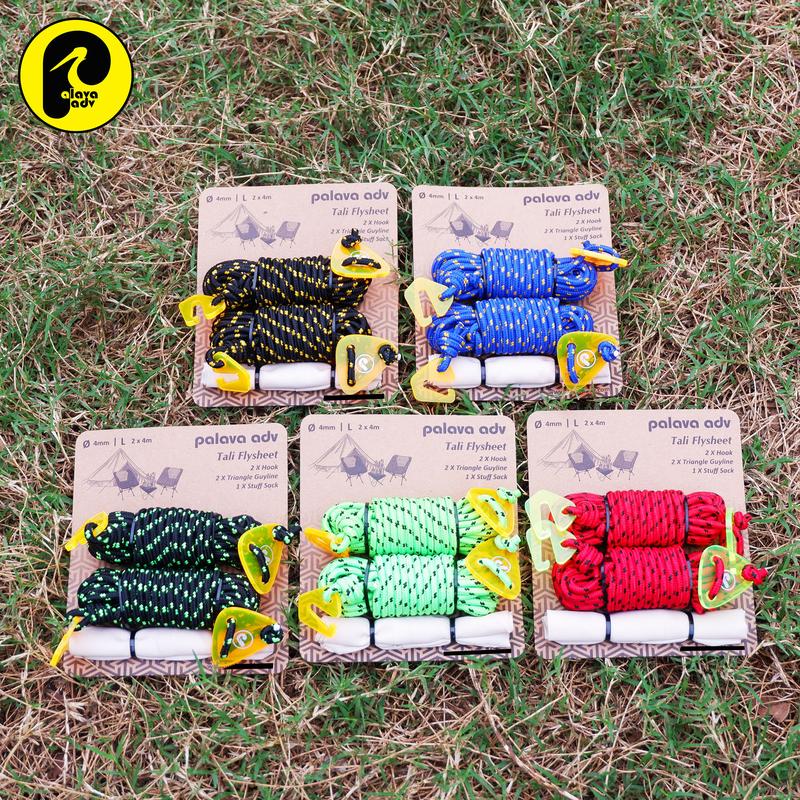 [BISA COD] Tali flysheet premium palava tenda guyline 4mm 4 meter + pouch Camping 0