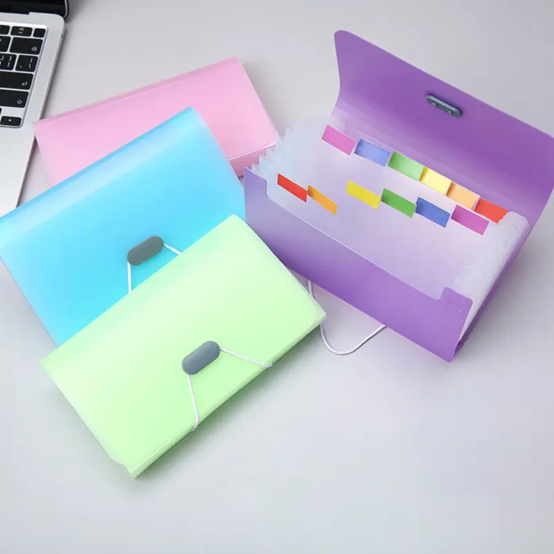 Dompet boleh kembang A6, beg organ, beg fail kalis air, pengatur buku data, 13 lapisan