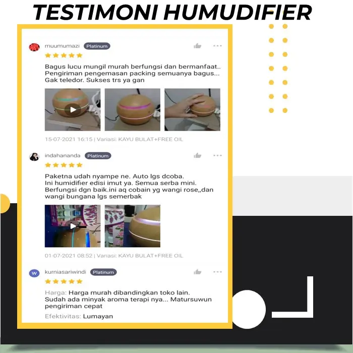 DIFFUSER HUMIDIFIER AROMATHERAPY + ESSENTIAL OIL 6 PCS 2