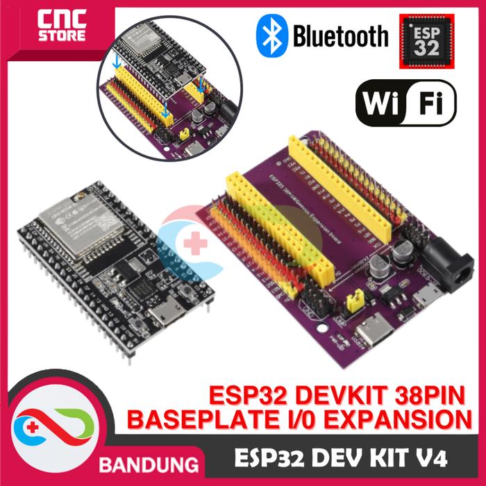 Jual ESP32 ESP-32 DEVKITC V4 WROOM-32U WIFI BLUETOOTH DEVELOPMENT BOARD ...