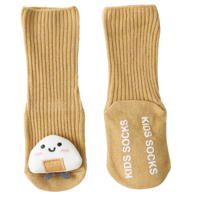 YIG8   1 Pair Cartoon Baby Socks Children Breathable Knee Length Socks Solid Color Non-slip Floor Walking Socks Cotton Stocking 0