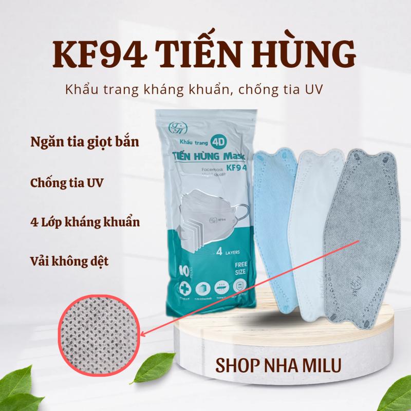 Thùng 400 chiếc khẩu trang KF94 Tiến Hùng_HÀNG 4 LỚP_Freeship