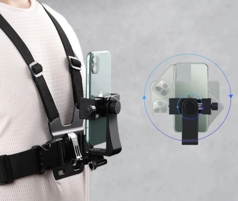Dây Đeo Ngực Kẹp Điện Thoại ỐC SIẾT Chắc Chắn Có Lưới Chống Rung