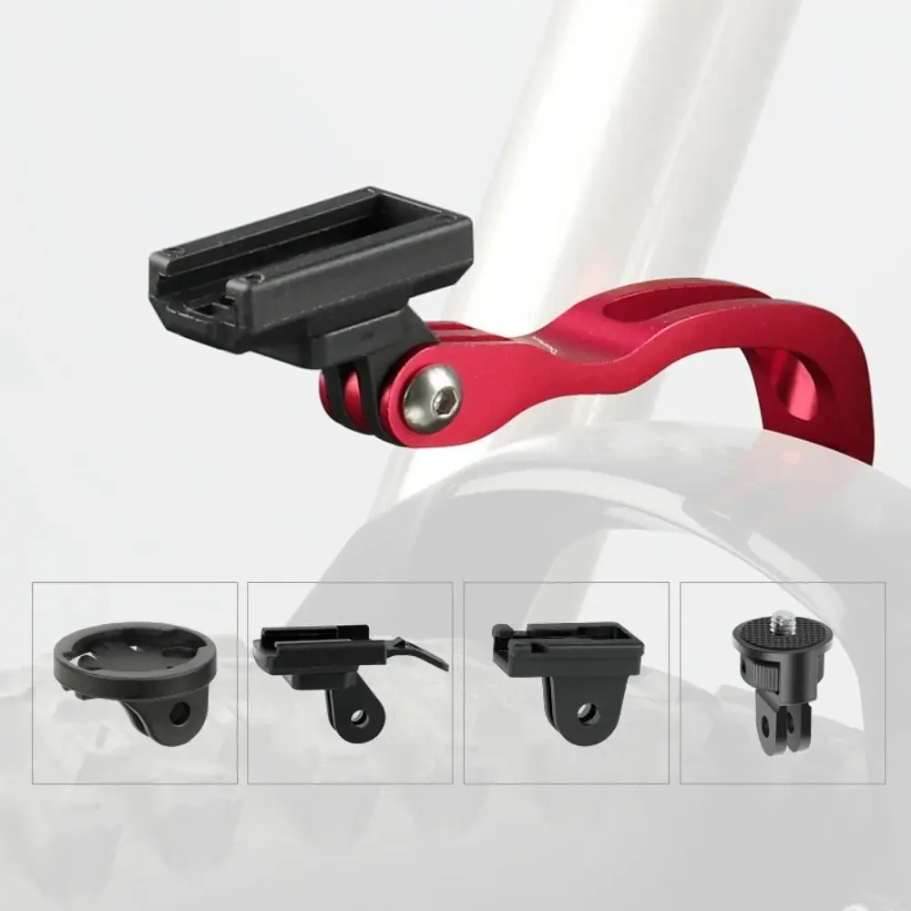 Black Red Bicycle Front Light Holder Bicycle Fork Uni-body Folding Aluminum Alloy Lamp Bracket Bike Fork Mount for GoPro/ Brompton Cycling