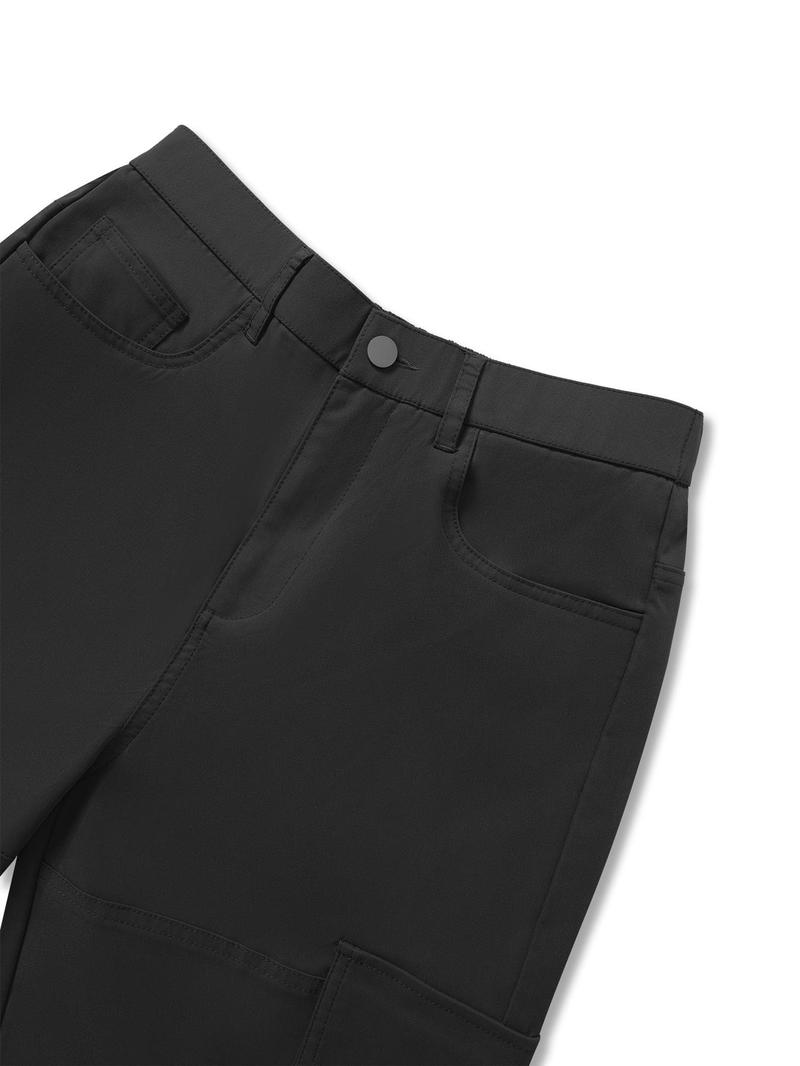 Product Introduction of Men's Solid Flap Pocket Cargo Pants, Regular Fit Casual Street Fashion Comfy Trousers for Daily Wear, Men's Bottoms for All Seasons 9