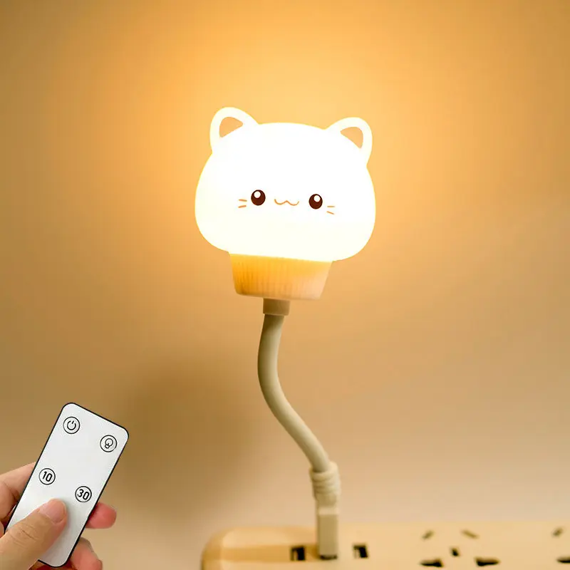 Đèn Ngủ Cảm Ứng, Siêu Dễ Thương Và Vui Nhộn, Chạy Bằng USB, Thiết Kế Hình Thỏ, Gấu, Vịt, Mặt Trăng Và Mèo Con, Thích Hợp Làm Quà Sinh Nhật 4