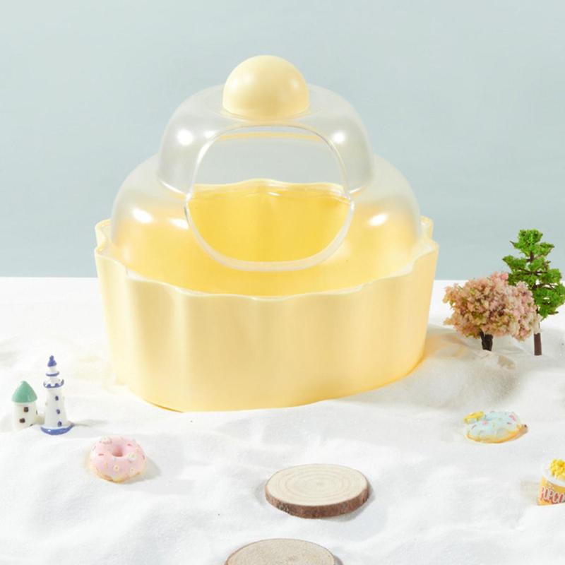 Adorable Transparent Hamster Bathtub & Sand Box | for Hamsters, Chinchillas & Mice | Pet Accessories, Hideout & Bath Supplies #HamsterToys #SmallPetBath #PetAccessories #HamsterBathroom #TransparentPetBasin #SmallPetHideout 1