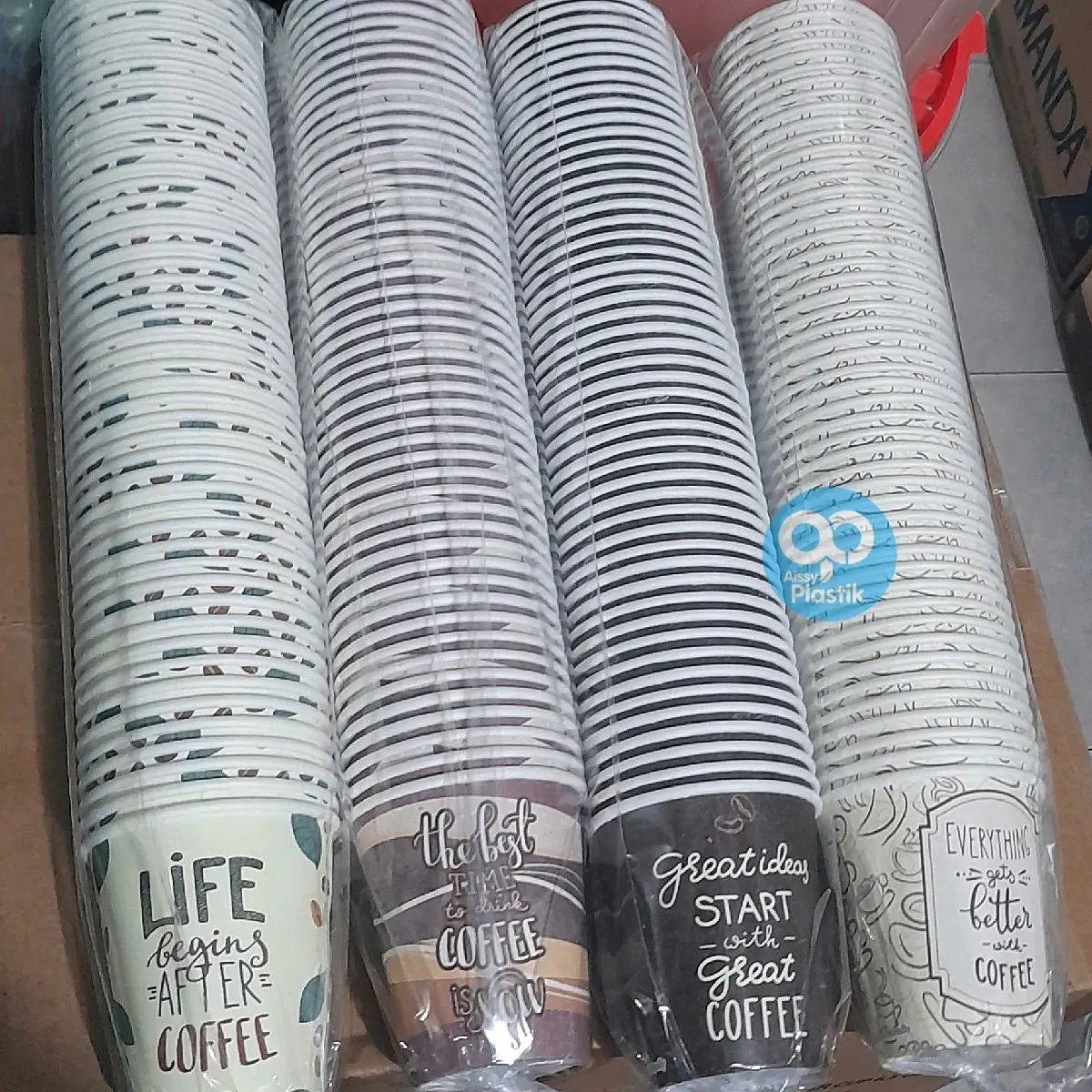 paper cup/gelas kopi ukuran 8 oz (50 pcs)