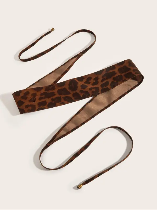 Women's Leopard Print Wide Belt, Casual Waistband for Jeans, Fashion Belt for Party, Daily Clothing Decor, Trendy All-match & Exquisite Belt for Birthday Gift 8