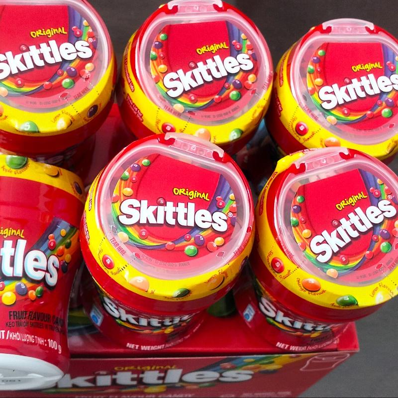 3 hũ kẹo trái cây Skittles <hũ 100g> 0