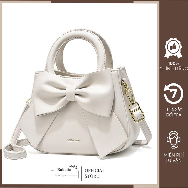 Túi xách nữ đi tiệc,túi xách tặng người yêu có nơ dễ thương size 22cm TC58 Bag