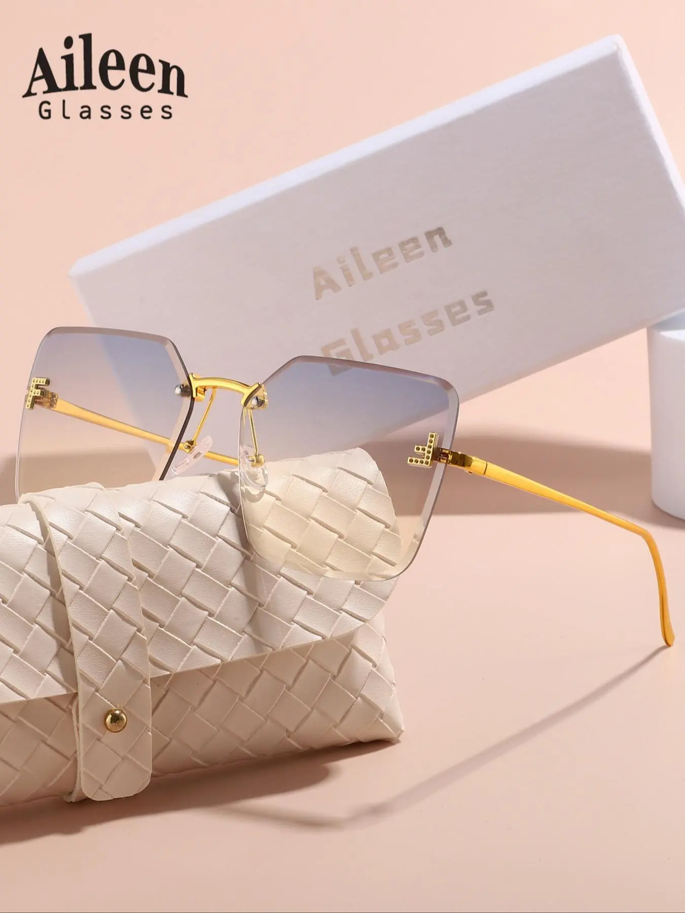 Unisex Fashionable All-match Ombre Tinted Lens Square Frame Sunglasses, Trendy Casual Sunglasses for Everyday Use, Fashion Accessories for Outdoor Activities