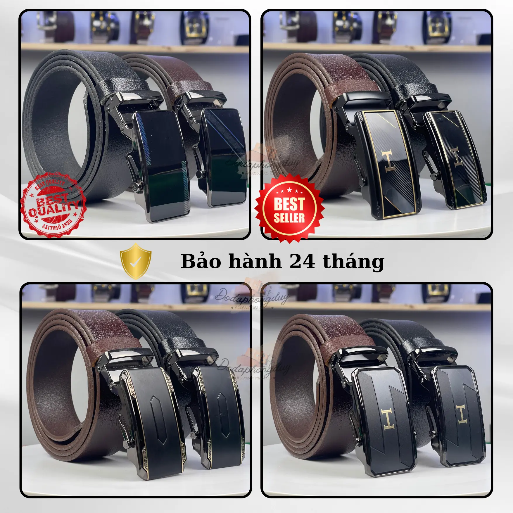 Thắt Lưng Da Bò Nguyên Tấm Xử Lý 2 Mặt Đầu Khóa Kéo Hợp Kim Chống Gỉ - Bảo Hành 24 Tháng