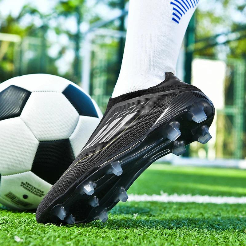 Product Introduction of No.8527 Without-Lace Mens Soccer Shoes SLIP-ON Non-Slip Turf Soccer Cleats for Kids TF/FG Training Football Boots Chuteira Campo 12