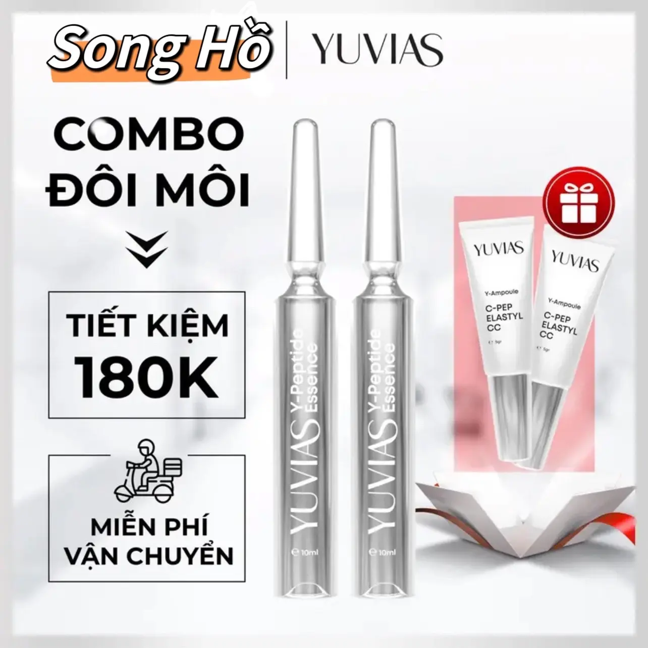 (Tiết Kiệm) [Mua 2 Tặng 2] Yuvias - Tinh Chất Dưỡng Hổ Trợ Mờ Thâm Cấp Ẩm Và Làm Hồng Môi (10ml) - Tặng 2 Son Dưỡng (5gr)