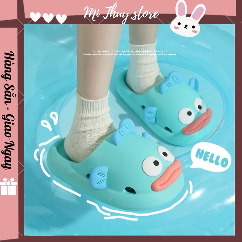 Chọn chuẩn size Dép nam nữ dép sục kín mũi dép hot trend hình cá hề vô tri 2024 SỤC CÁ HỀ VÔ TRI