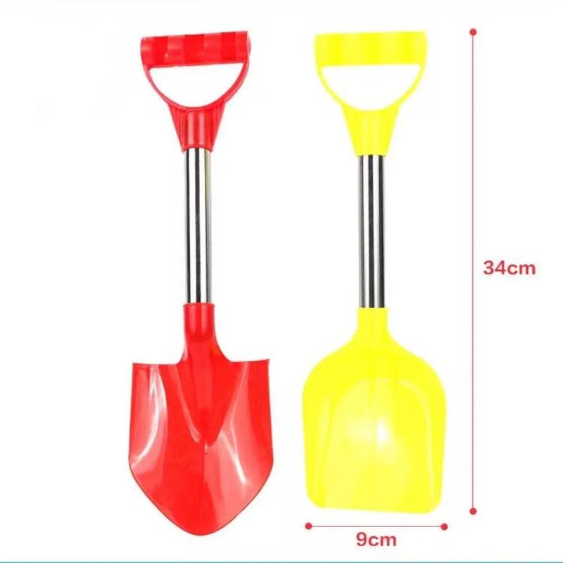 2Pcs/set Beach Shovel Toy Kids Outdoor Digging Sand Shovel Play Sand Tool with Stainless Steel Handle Summer Playing Shovel Toys 3