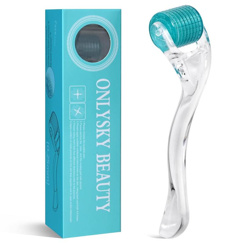 Con lăn microneedle Derma Roller 192, lưỡi lăn 0,25 mm bằng titan siêu mịn, kèm…