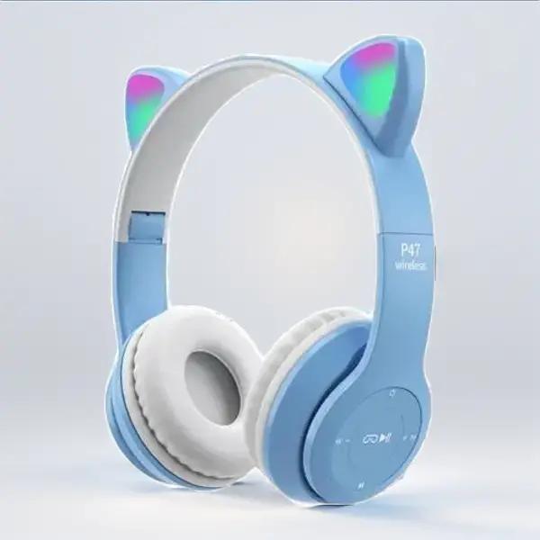 Headphone Bluetooth Wireless Dengan Mikrofon Headset Headphone With Mic Earphone Led 5