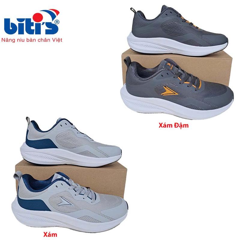 [ Bitis Mẫu Mới] Giày Thể Thao Nam Biti’s Hunter Core 2024 2 Màu HSM008300XAD, HSM008300XAM (Xám đậm, Xám)