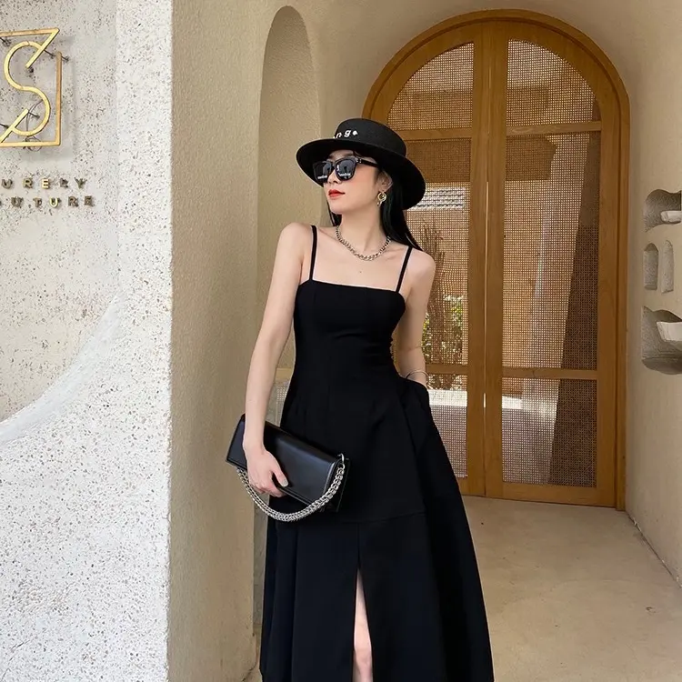 ￼[ Size XS - M ] Winnie Đầm Hai Dây Xòe Tôn Dáng Đi Tiệc Sang Trọng Form Dài
