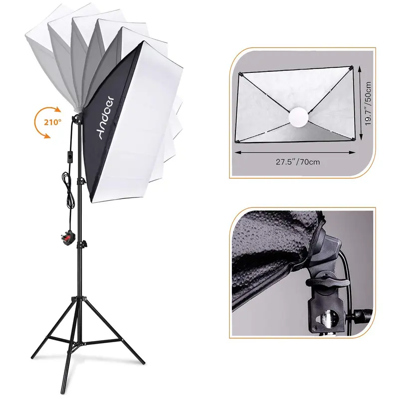 Bộ Đèn Chụp Ảnh Studio, Andor, Bộ Đèn Chụp Ảnh Softbox, Để Chụp Ảnh Sản Phẩm Chân Dung Studio, Video 7