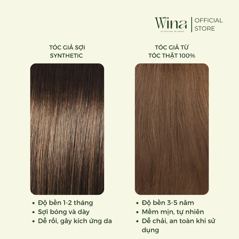 Tóc Giả Mái Thưa Tóc Thật WINA TMT15 5
