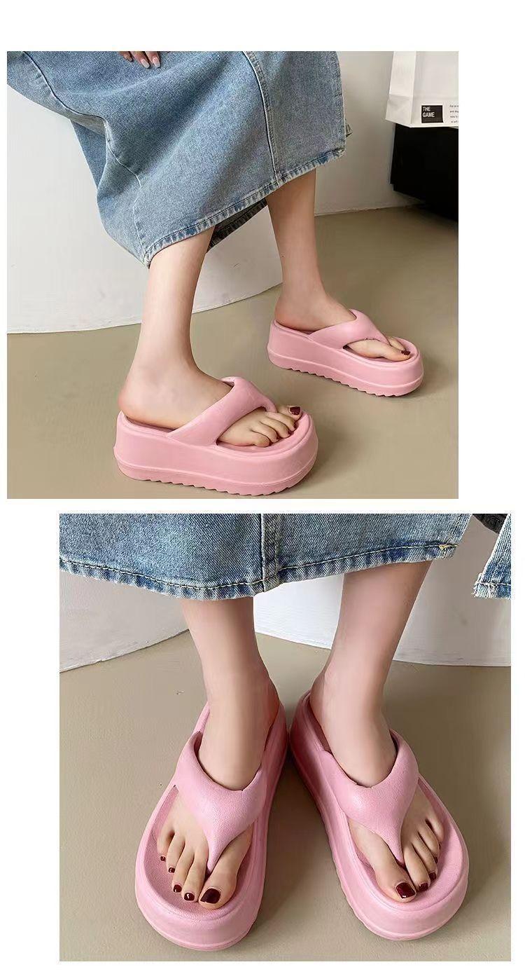 Product Introduction of Dép Xỏ Ngón Đế Dày Eva, Dành Cho Nữ, Chiều Cao Gót 6Cm, Đế Mềm Tăng Chiều Cao, Chống Trượt, Thời Trang Ins, Thích Hợp Mặc Ngoài Trời, Hàng Mới Về Mùa Hè 2024 5