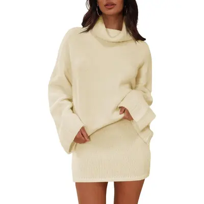 Oversize Sweater and Slip Skirt TikTok Shop