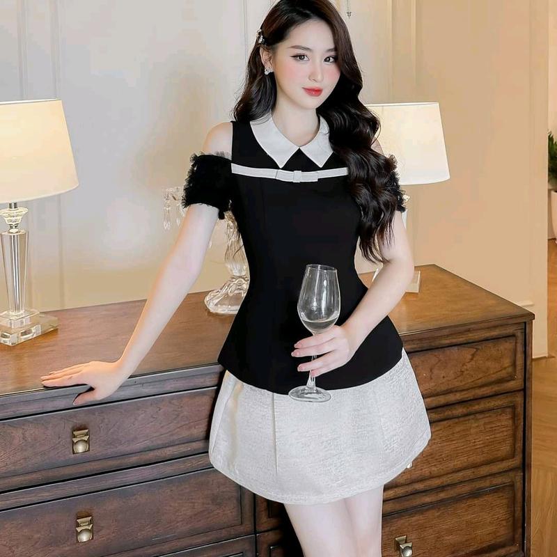 Chân Váy Tafta by Sorella Closet Dáng Xòe Có Nắp Túi Giả Đính Hoa Đá Chất Liệu Tafta Ánh Nhũ Xinh Xắn, Chân Váy Mặc Đi Làm, Đi Chơi 4