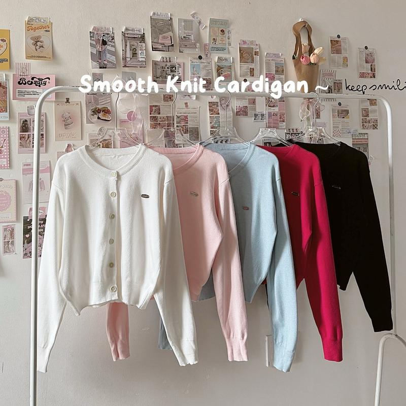 SMOOTH KNIT CARDIGAN - Áo cardigan len mỏng mịn vải mát