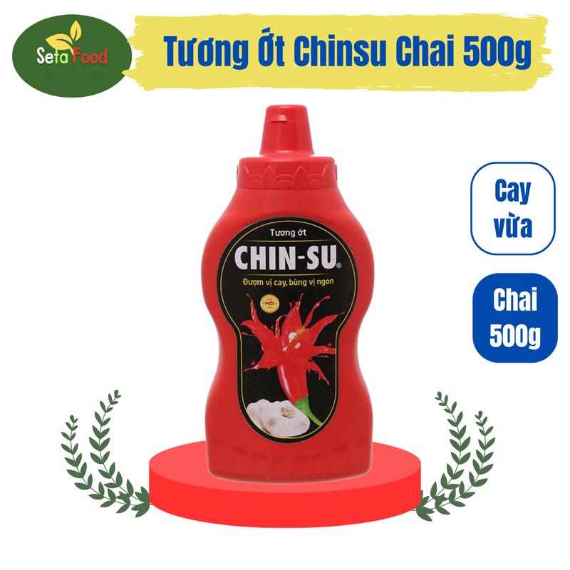 Tương ớt chinsu chai 500gr được làm từ những trái ớt chín mọng, chấm đồ chiên ngon hết sảy Chua Nước Sốt Gia Vị Cay Cà Chua