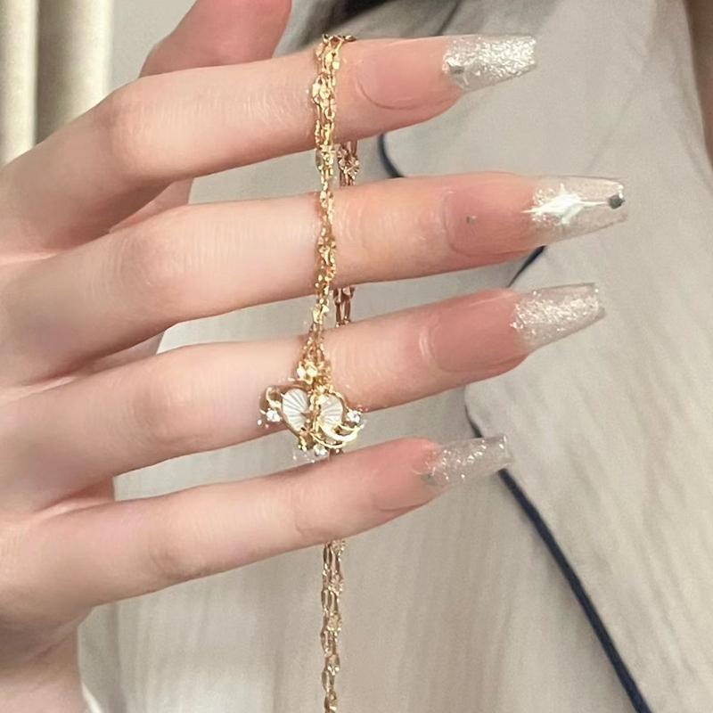 Product Introduction of S925 Sterling Silver Senz Track Light Luxury Minority High Sense Sweet Loving Heart Bracelet and Necklace Set Girlfriends for Girlfriend 15