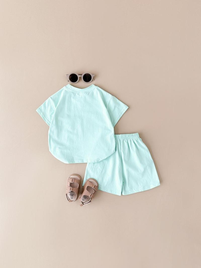 Product Introduction of Baby's Cartoon Embroidery Short Sleeve Tee & Elastic Waist Shorts Two-piece Set, Casual Summer Outfits Clothes for Infant Toddler Kids, Newborn Baby Gifts 6