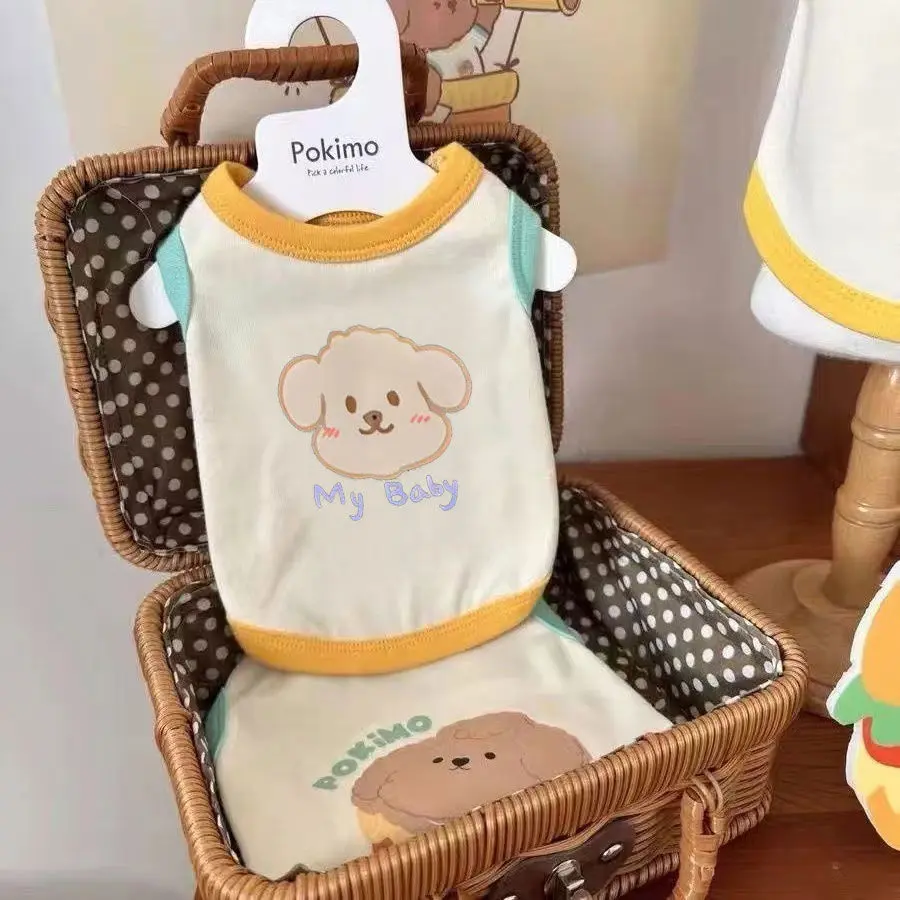 2025 Summer Pet Clothes for Dogs Teddy Bichon Maltese Yorkshire Cats Thin Cute Anti-Shedding