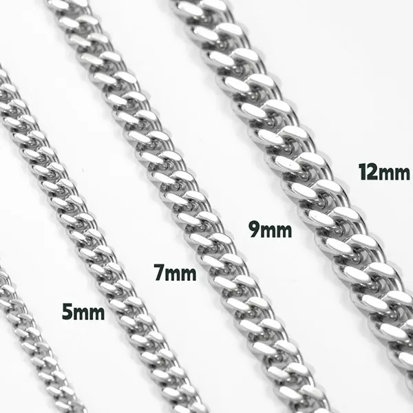 FaithHeart Hip Hop Jewelry Men Curb Chain Necklace