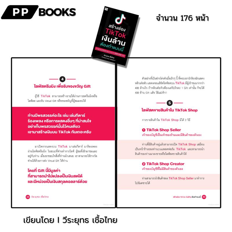 Product Introduction of หนังสือ ชุด หาเงิน 1,000,000 ง่ายๆ TIKTOK Shop ( 1ชุดมี 2 เล่ม ราคาเต็ม 510 บาทลด 10% เพียง 459 บาท) 120