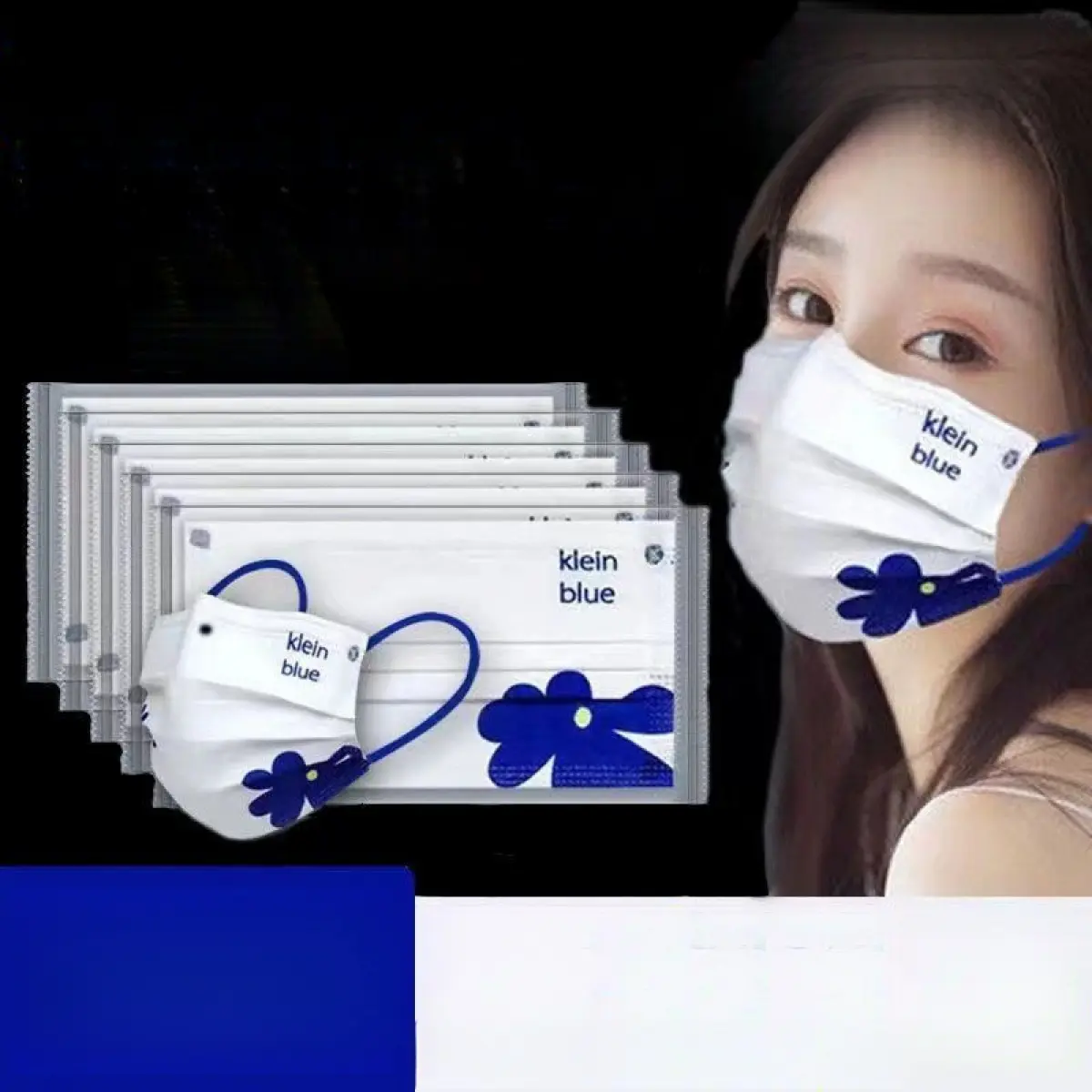 Khẩu trang màu xanh Klein, dùng một lần, dành cho người lớn, có chức năng bảo vệCá Tính, Dễ Thương, Phù Hợp Cho Cả Nam Và NữGiá Trị Ưa Nhìn Bó Sát, Đóng Gói Độc Lập, Có Tác Dụng Bó Sát Phụ Kiện Accessories Women