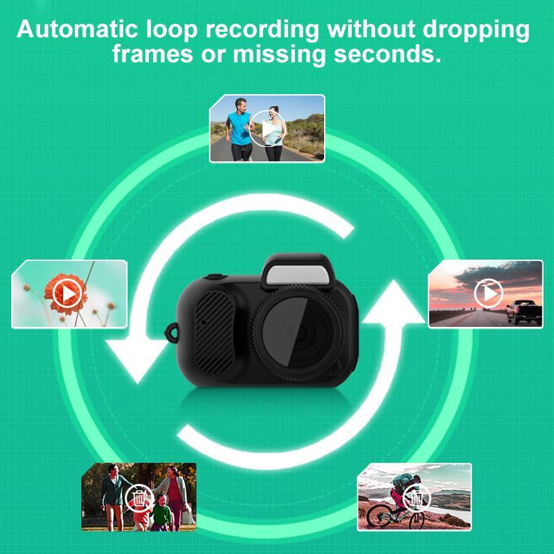 Product Introduction of Mini Keychain Camera with Built-In Screen-Necklace Camera, Keychain Camera 1080P HD Keychain Video Camera, Compact Portable Camera Lasting Nostalgic Photography and Videography Memories Vlog, Best Festival Christmas Gifts for Teenagers, Girls(32GB Card) 12