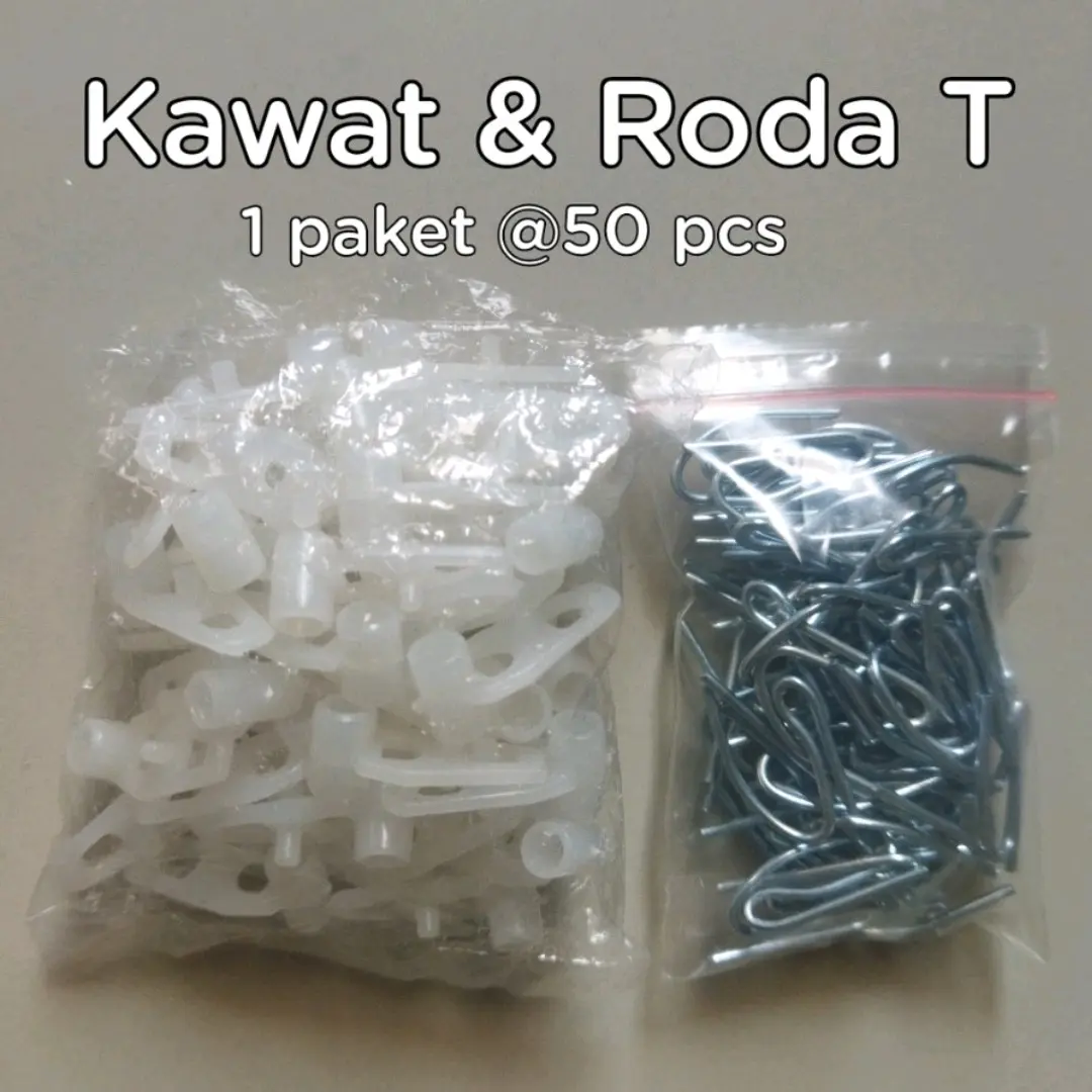 Kawat S + Roda T gorden @50 pcs/Aksesoris Gorden