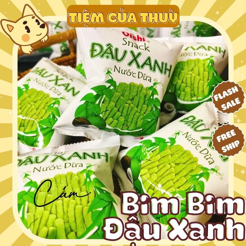  Bịch 20 gói Bim bim đậu xanh nước cốt dừa - Đồ ăn vặt siêu hot tuổi thơ ăn vặt tuổi thơ cổng trường 