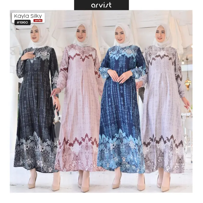 [ ARVIST ] - Gamis SILK Sultan Premium Muslim Wanita #ARV1960 0
