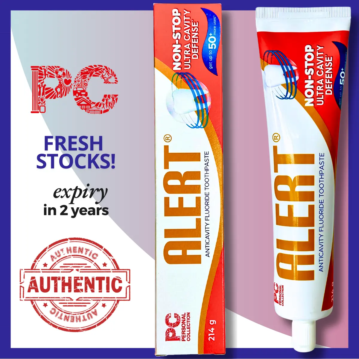 Alert Anticavity Fluoride Toothpaste 214g by PC Personal Collection ...