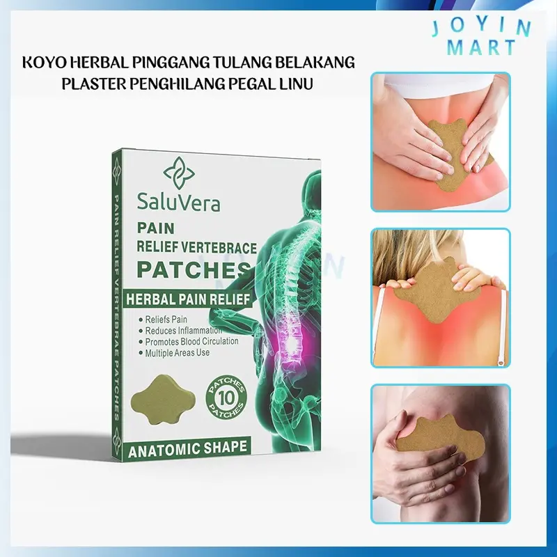 Koyo Herbal Tulang Belakang Isi 10 Pad / Stiker Plaster Detox Tempelan Pereda Pegal Linu Penghilang Nyeri Sendi 0