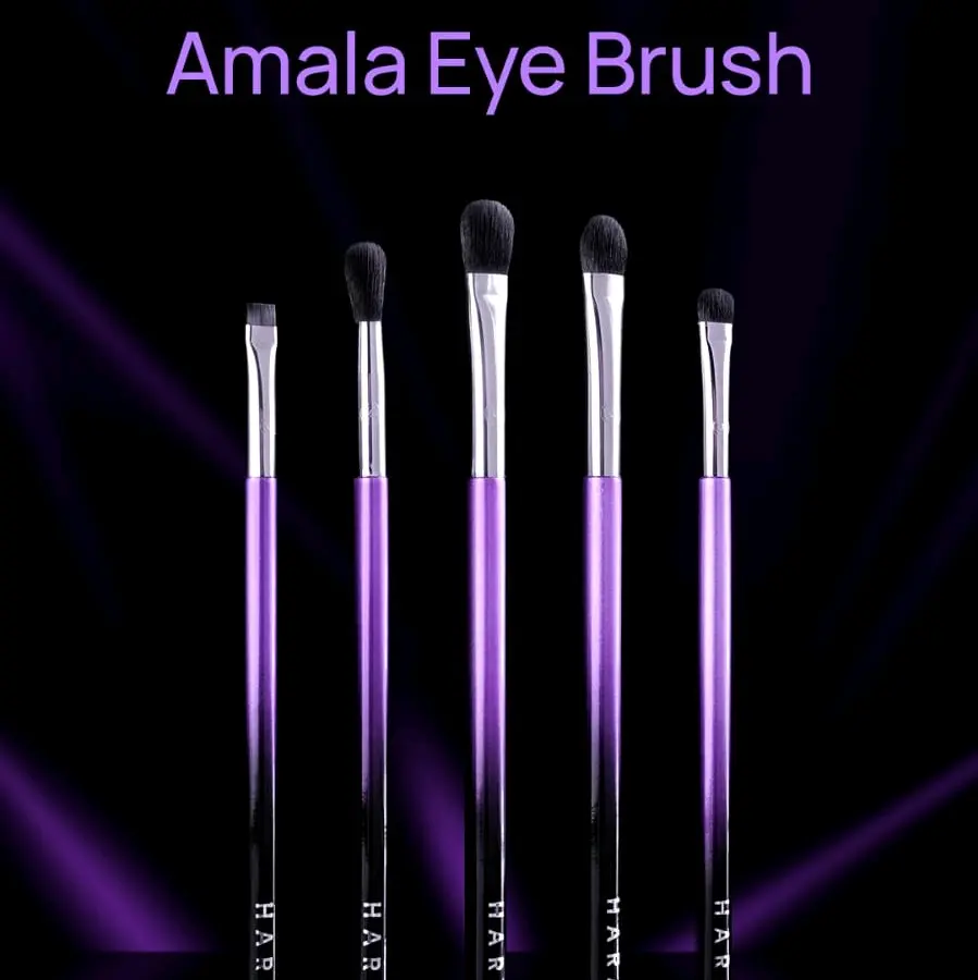 Hara Amara Eye brush set 5pc eyeliner,tapered blending,round blending,flat blending, smudge