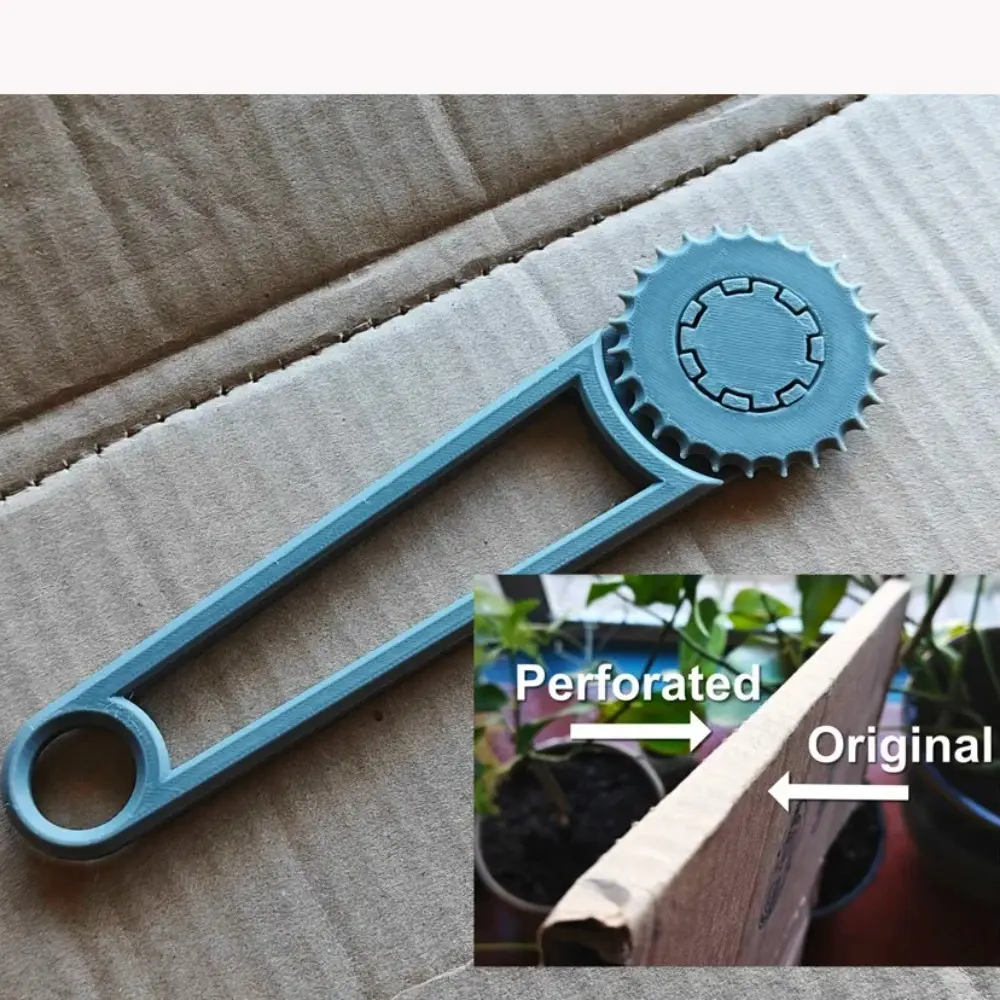 T141pearinpear New PLA Cardboard Box Punch 3D Printed DIY Cardboard Perforator Reusable Practical Hand Tool