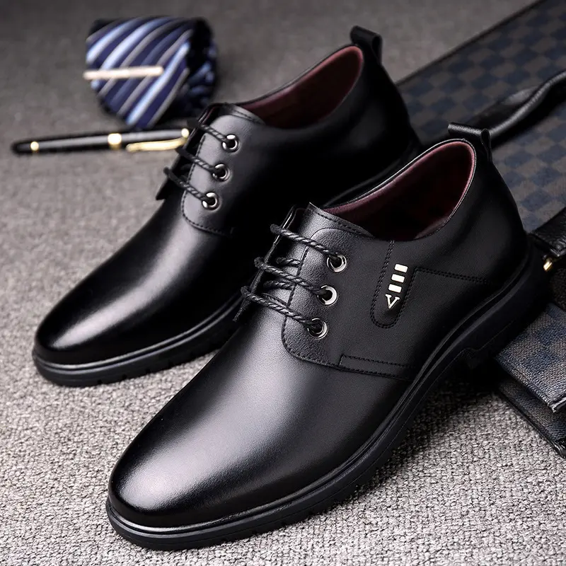 Kasut Hitam Berperingkat Satu, Kasut Kerja Kasual Lelaki, Kasut Kerja, Kasut Kulit, Sesuai untuk Perniagaan Kasual dan Formal Shoes