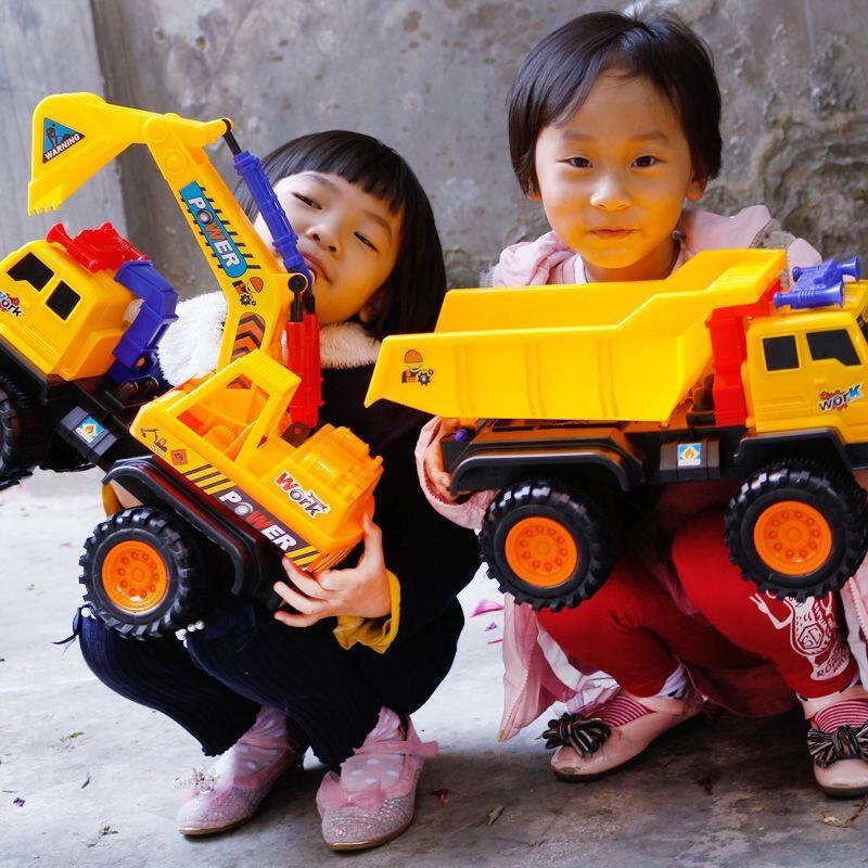 Đồ Chơi Xe Kỹ Thuật Xe Tải Máy Xúc Xe Trộn, Cỡ Lớn, Dành Cho Trẻ Em, Gói Đồ Chơi Xe Hơi, Có Cần Cẩu Bé Trai, Xe Ủi Và Đồ Chơi Xe Hè 2